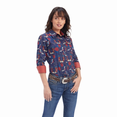 Rose Ariat Kirby Stretch Women's Tops | IPKY01475