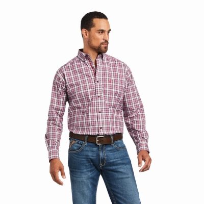 Rose Ariat Pro Series Judson Classic Fit Men's Shirts | EHDB08527