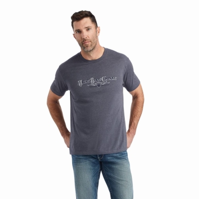 Titanium Ariat Masthead Men's Polo Shirts | DBZH89234