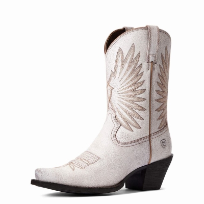 White Ariat Goldie Women's Dress Boots | MWRZ39607