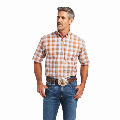 White Ariat Pro Series Bodhi Classic Fit Men's Shirts | XOBI73561