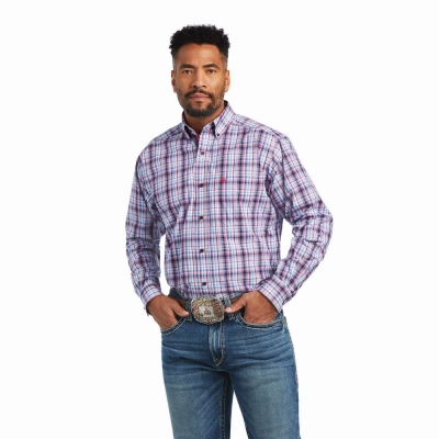 White Ariat Pro Series Matthew Classic Fit Men's Shirts | WUXI61487