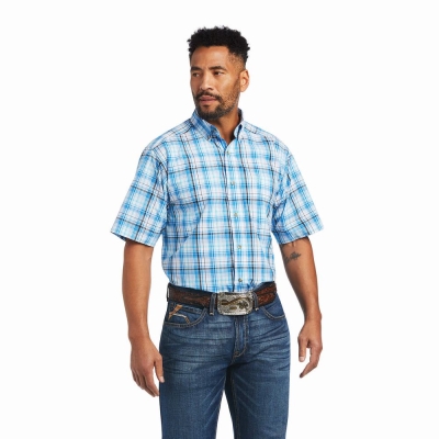 White Ariat Pro Series Micah Classic Fit Men's Shirts | FLJC71096