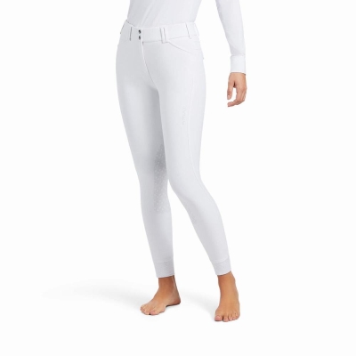 White Ariat Tri Factor Grip Women's Pants | KCYH19647