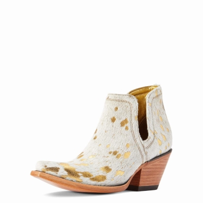 White Metal Ariat Dixon Haircalf Women's Booties | EQZF47650