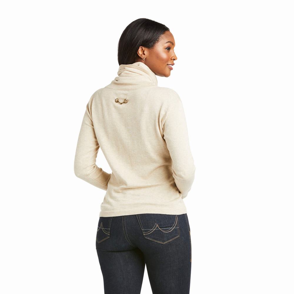 Beige Ariat Lexi Women's Sweaters | NZIK14369