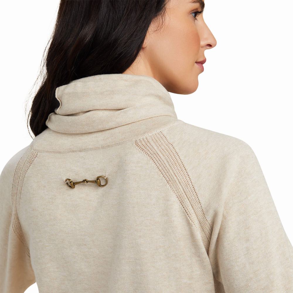 Beige Ariat Lexi Women's Sweaters | ZPWH81962