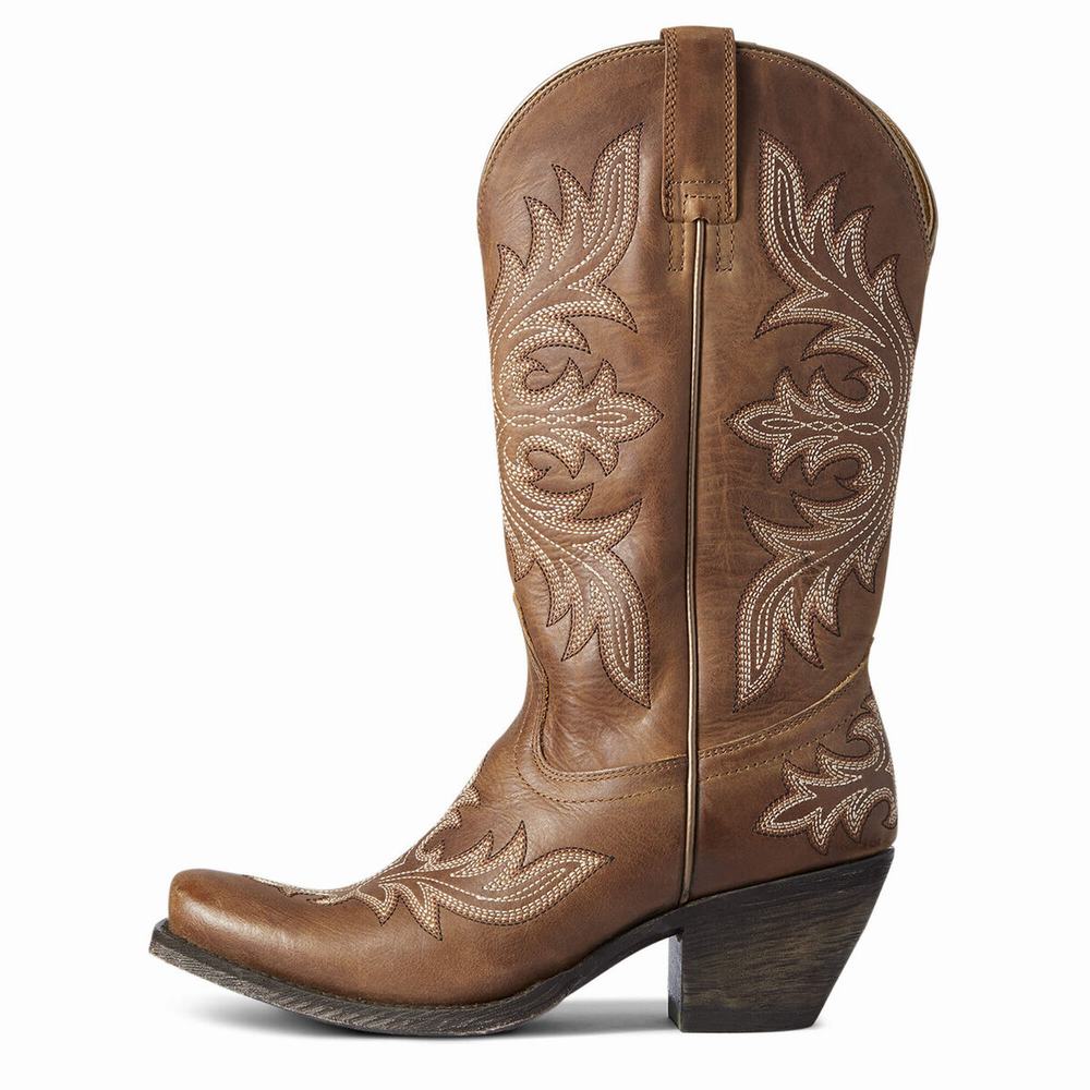 Beige Brown Ariat Circuit Rosewood Women's Western Boots | FGRO83547