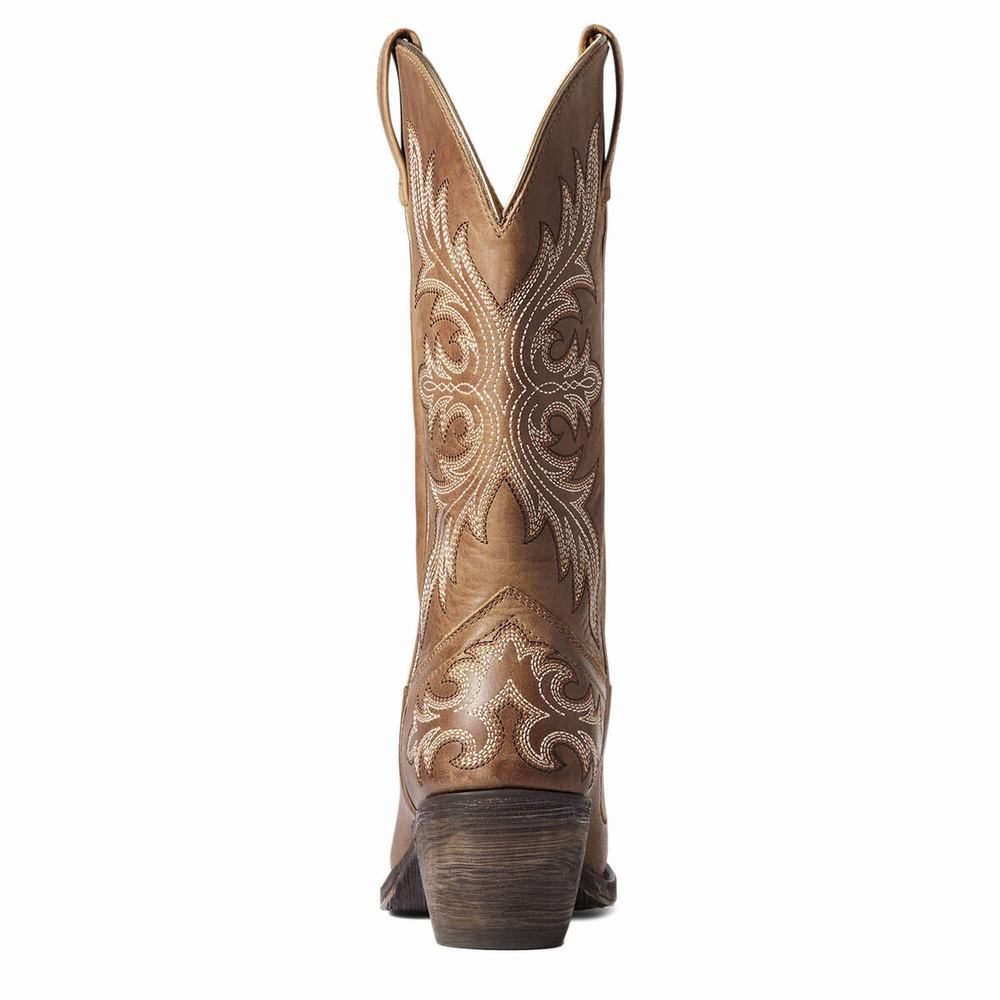 Beige Brown Ariat Circuit Rosewood Women's Western Boots | FGRO83547