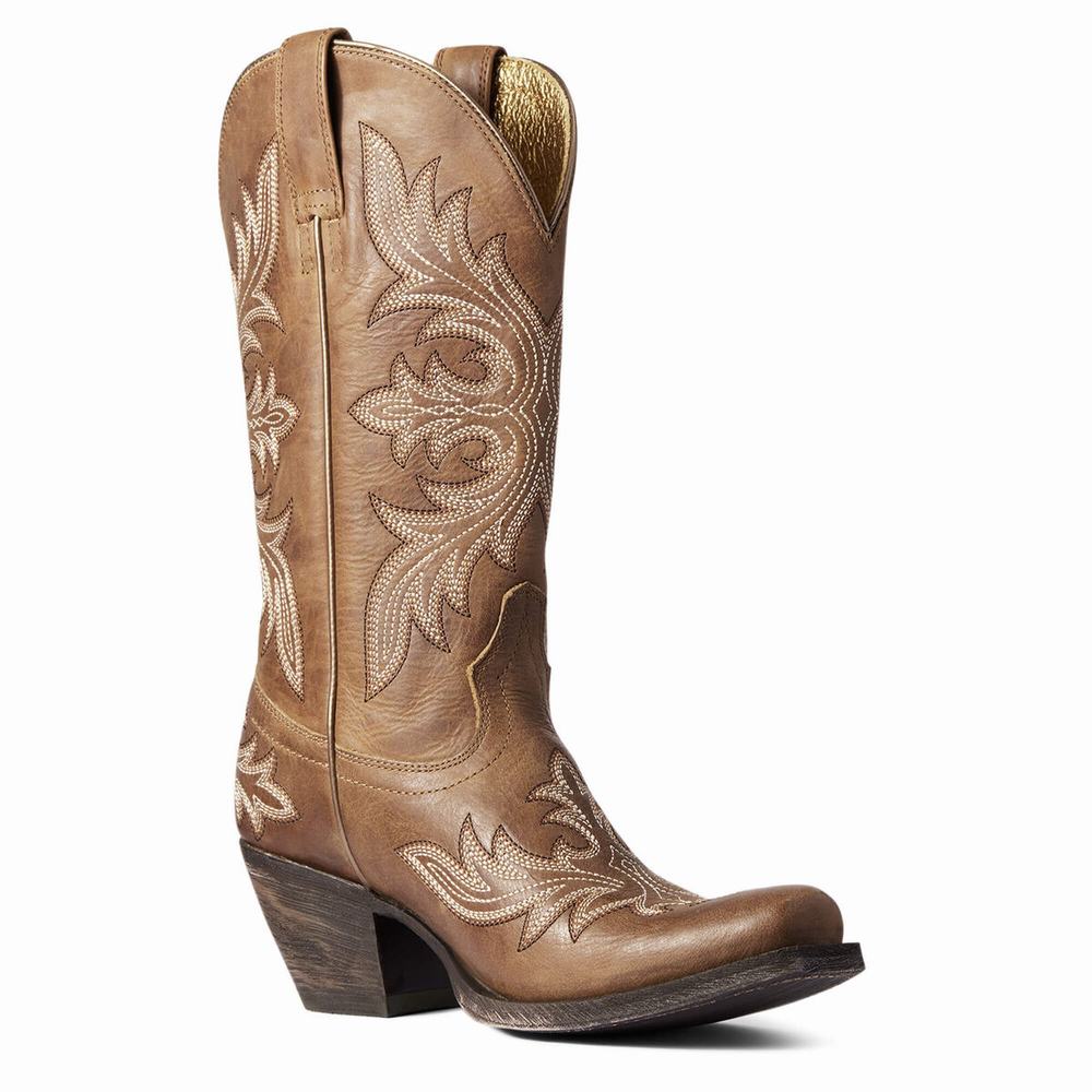 Beige Brown Ariat Circuit Rosewood Women's Western Boots | FGRO83547