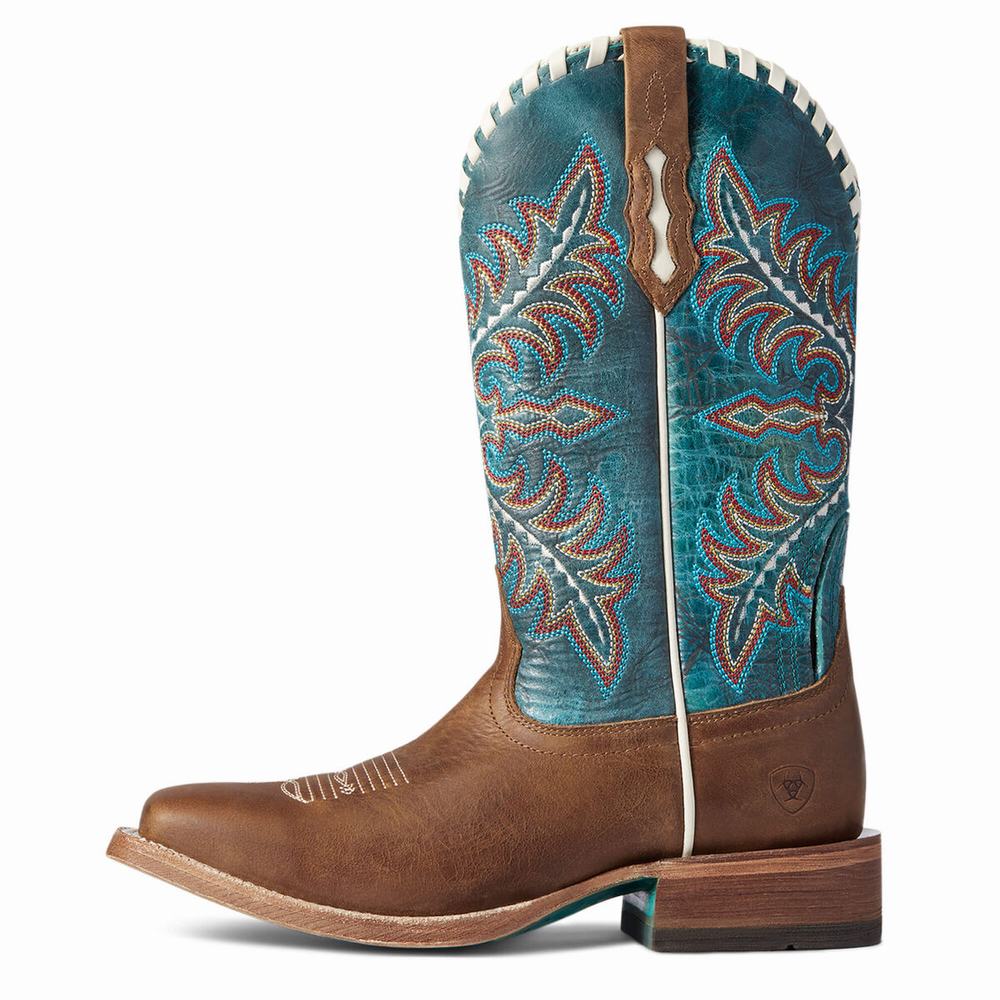 Beige Brown Ariat Eldora Women's Western Boots | FKNT06914