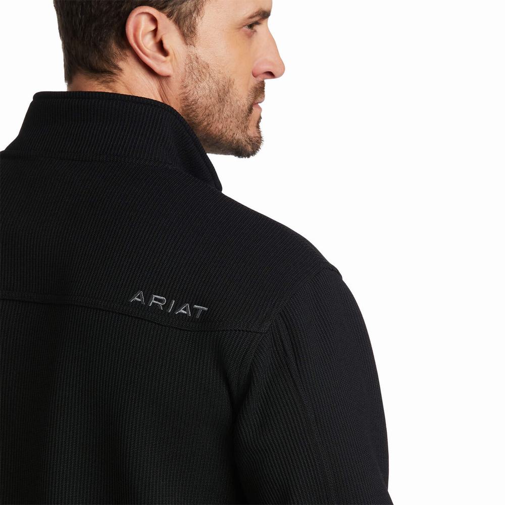 Black Ariat Austin Men's Jackets | HNBK60753