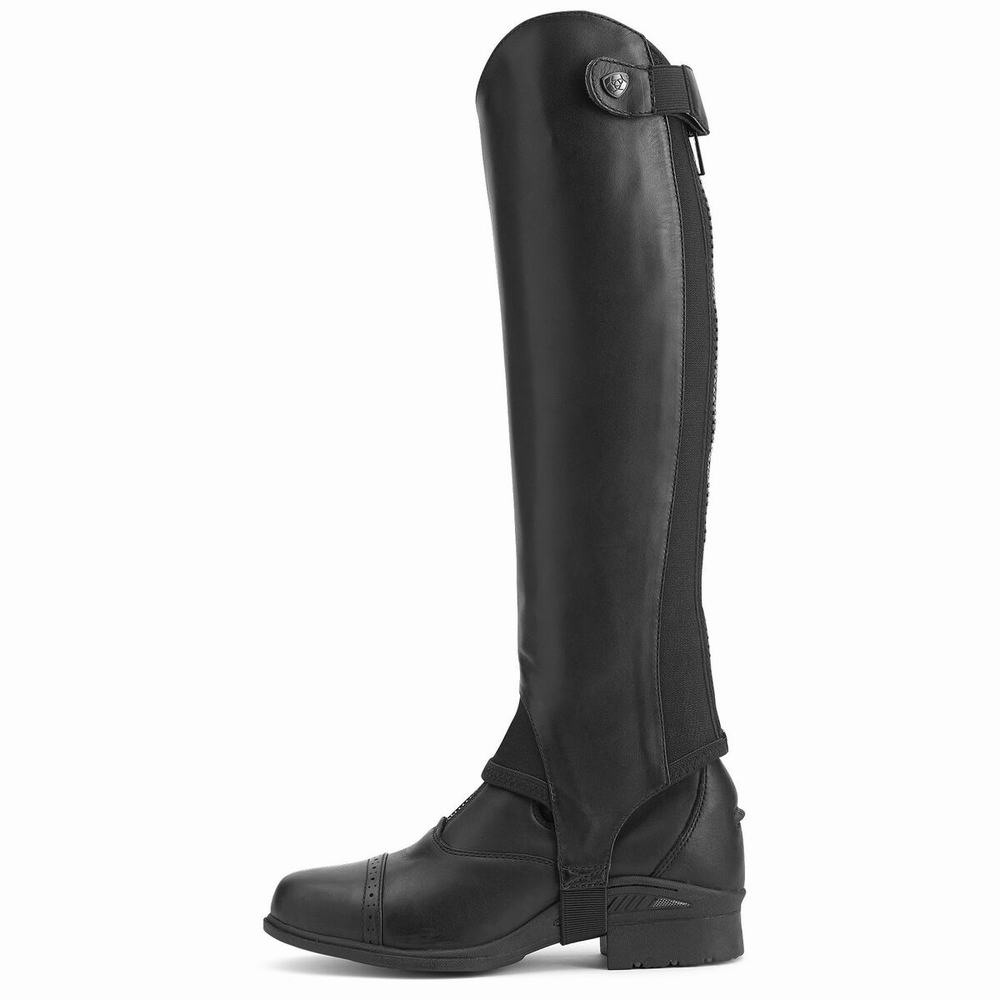 Black Ariat Close Contour Chap Half Chap Men's English Riding Boots | KJFA45986