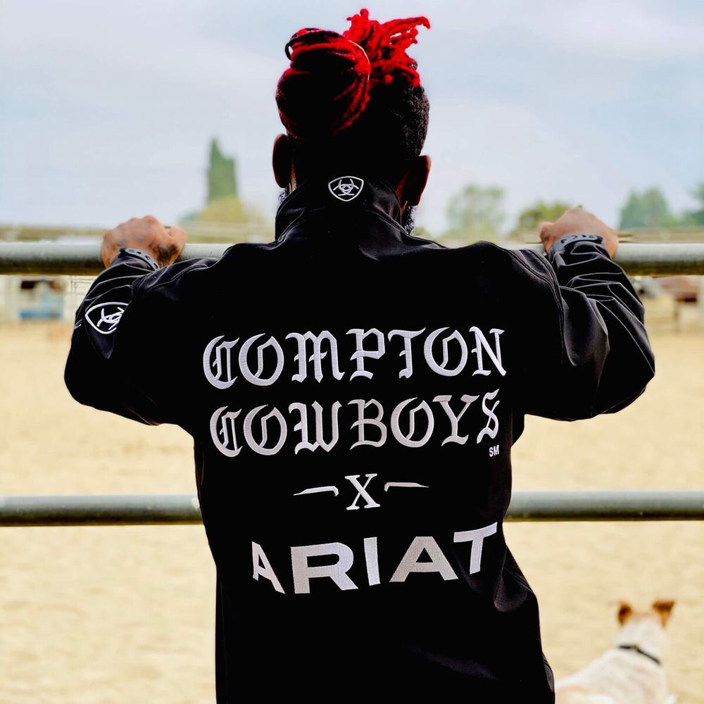 Black Ariat Compton Cowboys Logo 2.0 Softshell Men's Jackets | XQMH73451