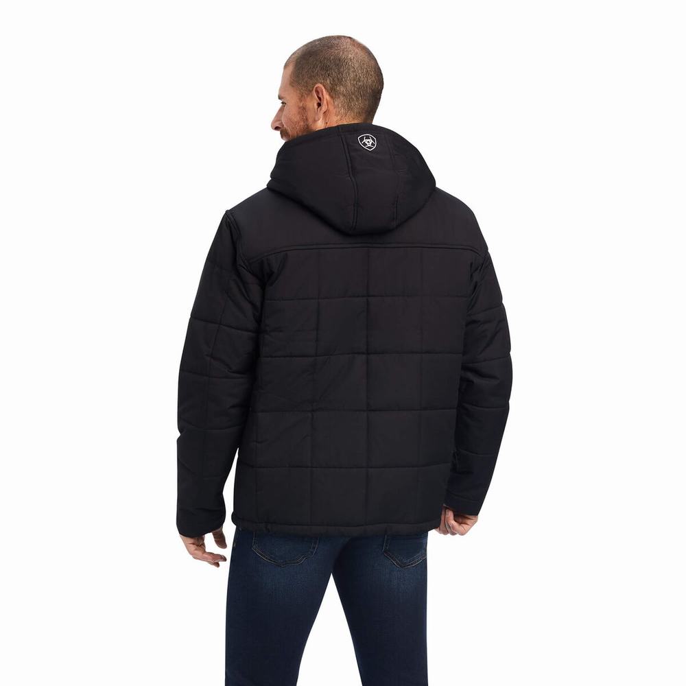 Black Ariat Crius Insulated Men's Jackets | XTKF97845