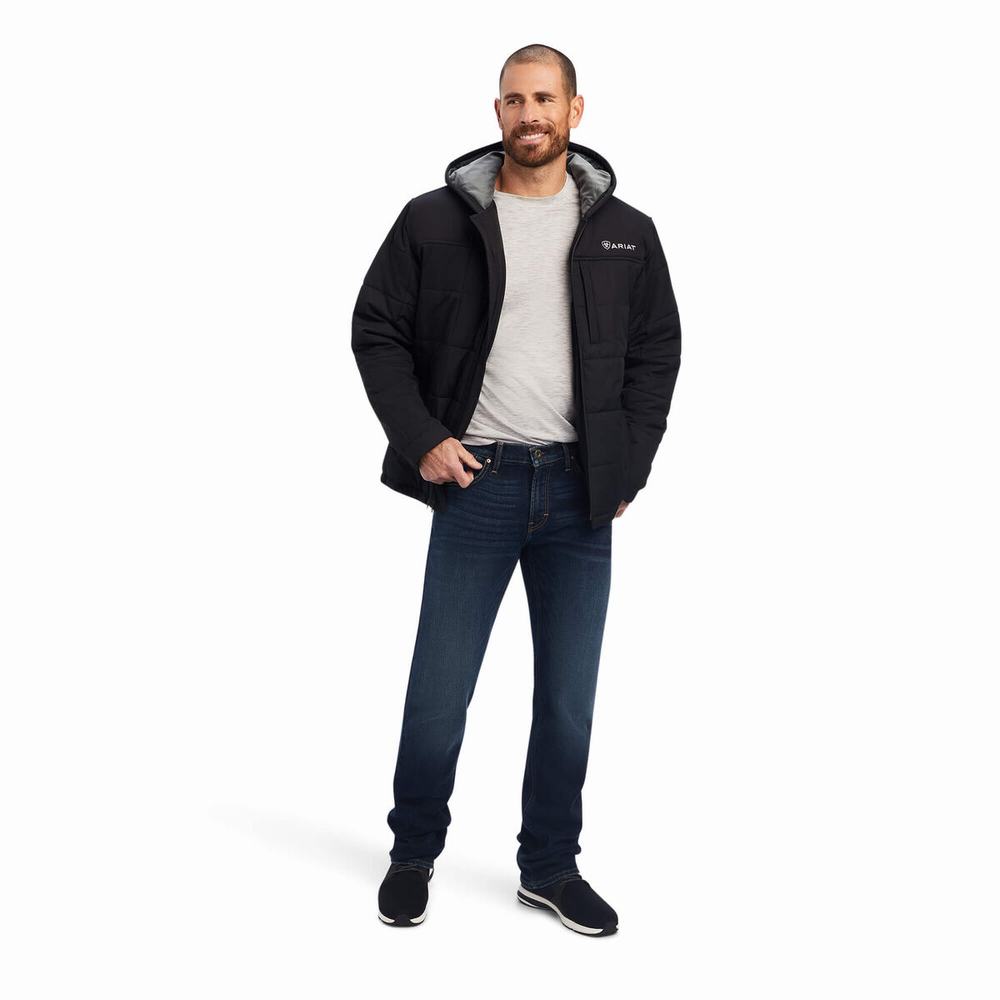 Black Ariat Crius Insulated Men's Jackets | XTKF97845