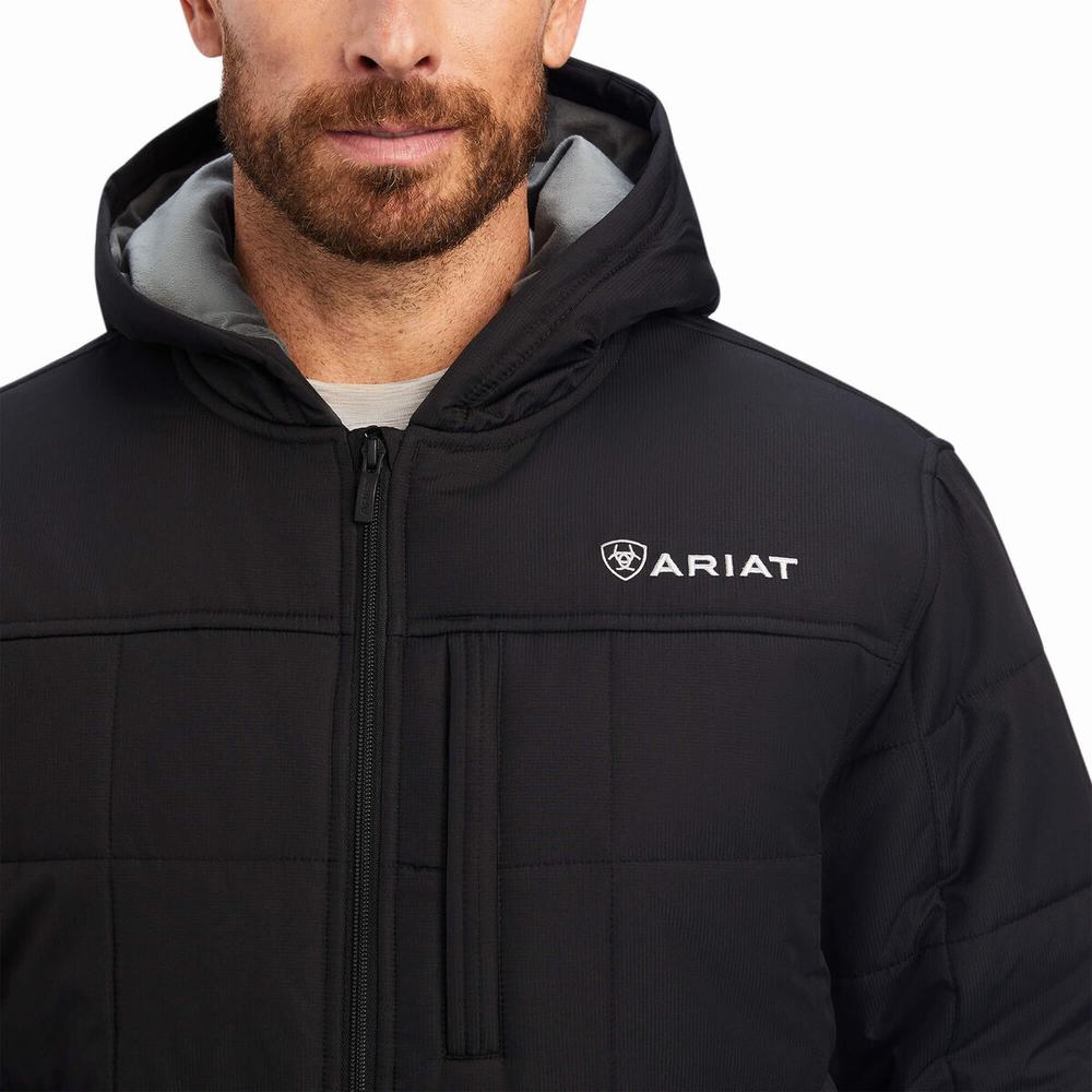 Black Ariat Crius Insulated Men's Jackets | XTKF97845