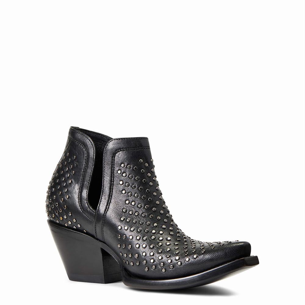 Black Ariat Dixon Studs Women's Booties | SVWM12056