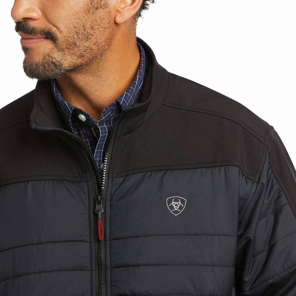 Black Ariat Elevation Insulated Men's Jackets | GDQK27456