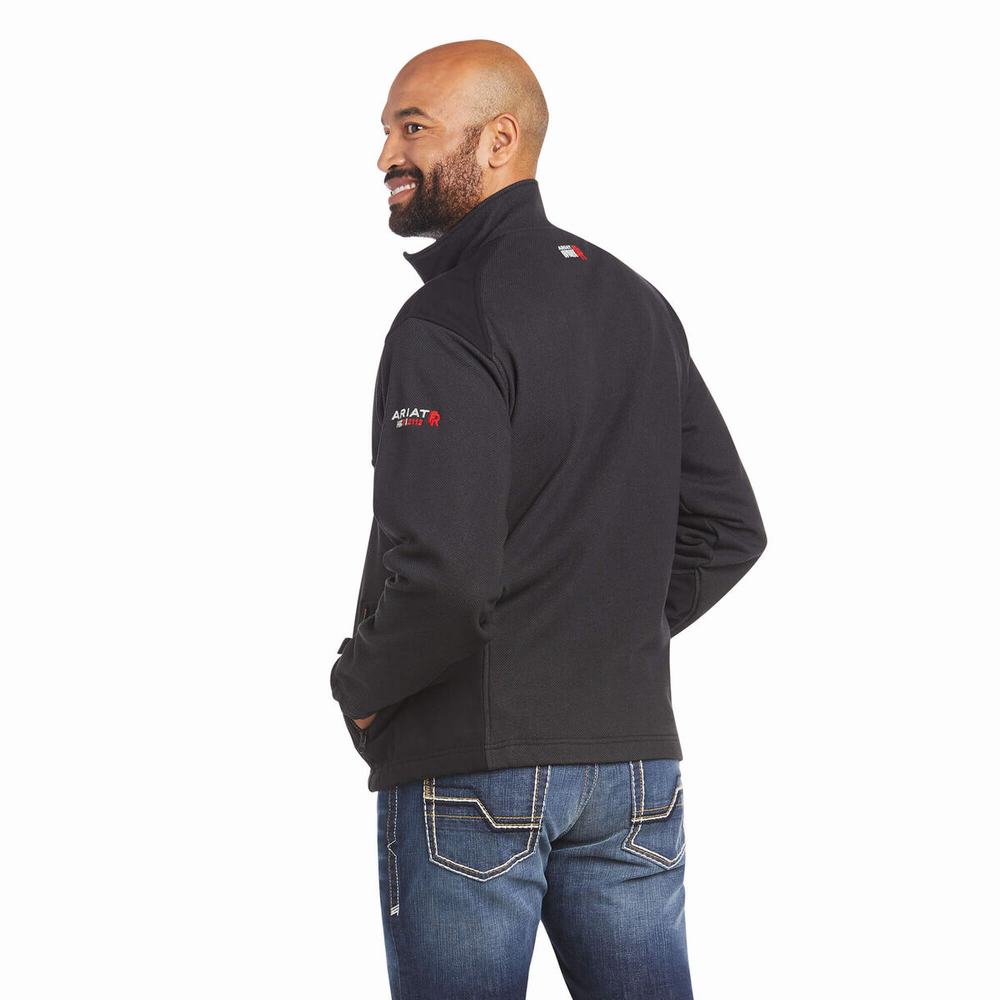 Black Ariat FR Polartec Platform Men's Jackets | DERF54279