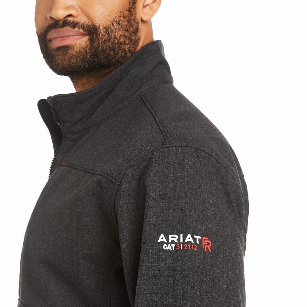 Black Ariat FR Vernon Men's Jackets | BLGU50472