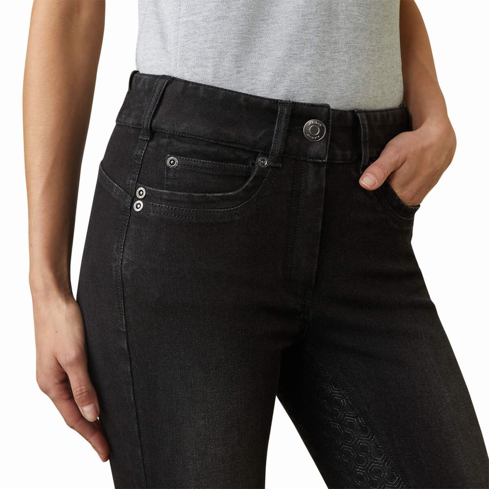 Black Ariat Halo B Full Seat Breech Women's Pants | XELA02896