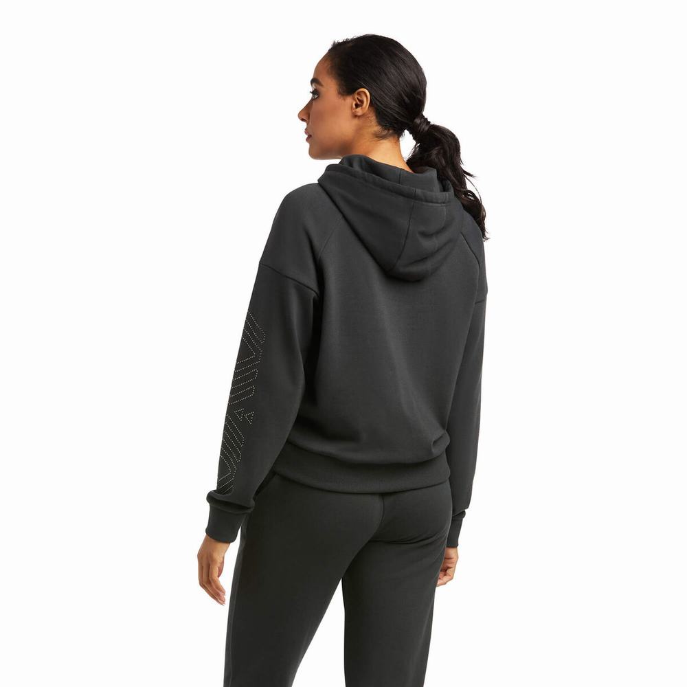 Black Ariat Hoedown Women's Hoodies | EPQC91045