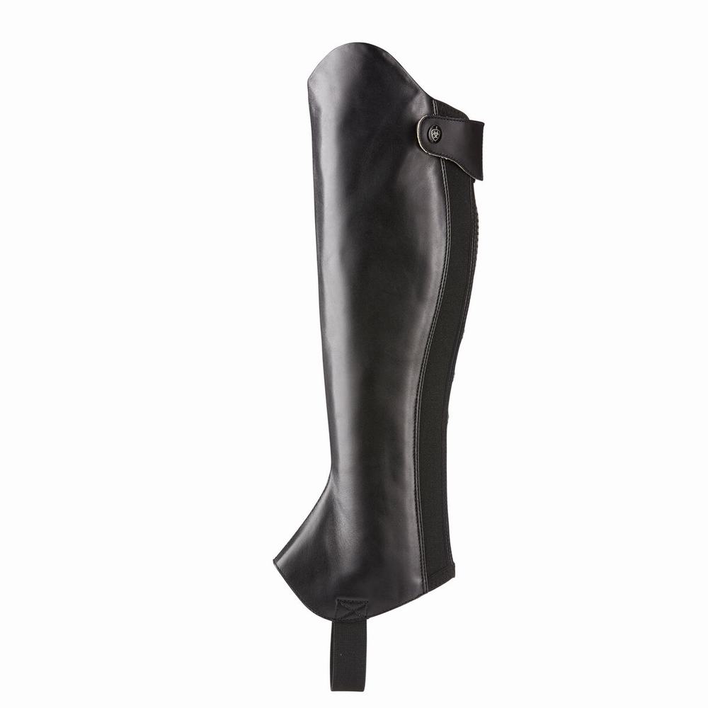 Black Ariat Kendron Chap Half Chap Men's English Riding Boots | JBTG90453