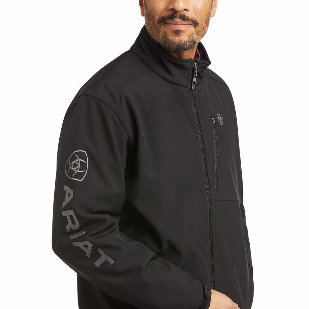 Black Ariat Logo 2.0 Patriot Softshell Water Resistant Men's English Riding | DBZH45671