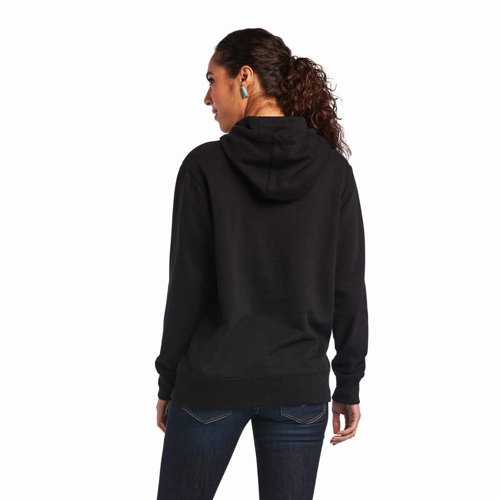 Black Ariat Mexico Women's Hoodies | GUTA40521