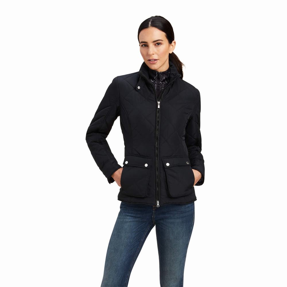 Black Ariat Province Women\'s Jackets | VYGK10683