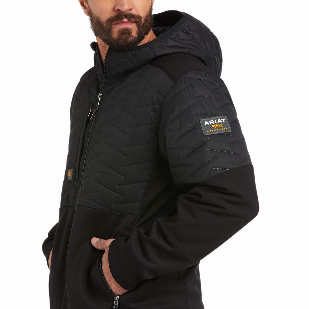 Black Ariat Rebar Cloud 9 Insulated Men's Jackets | UZKX47865