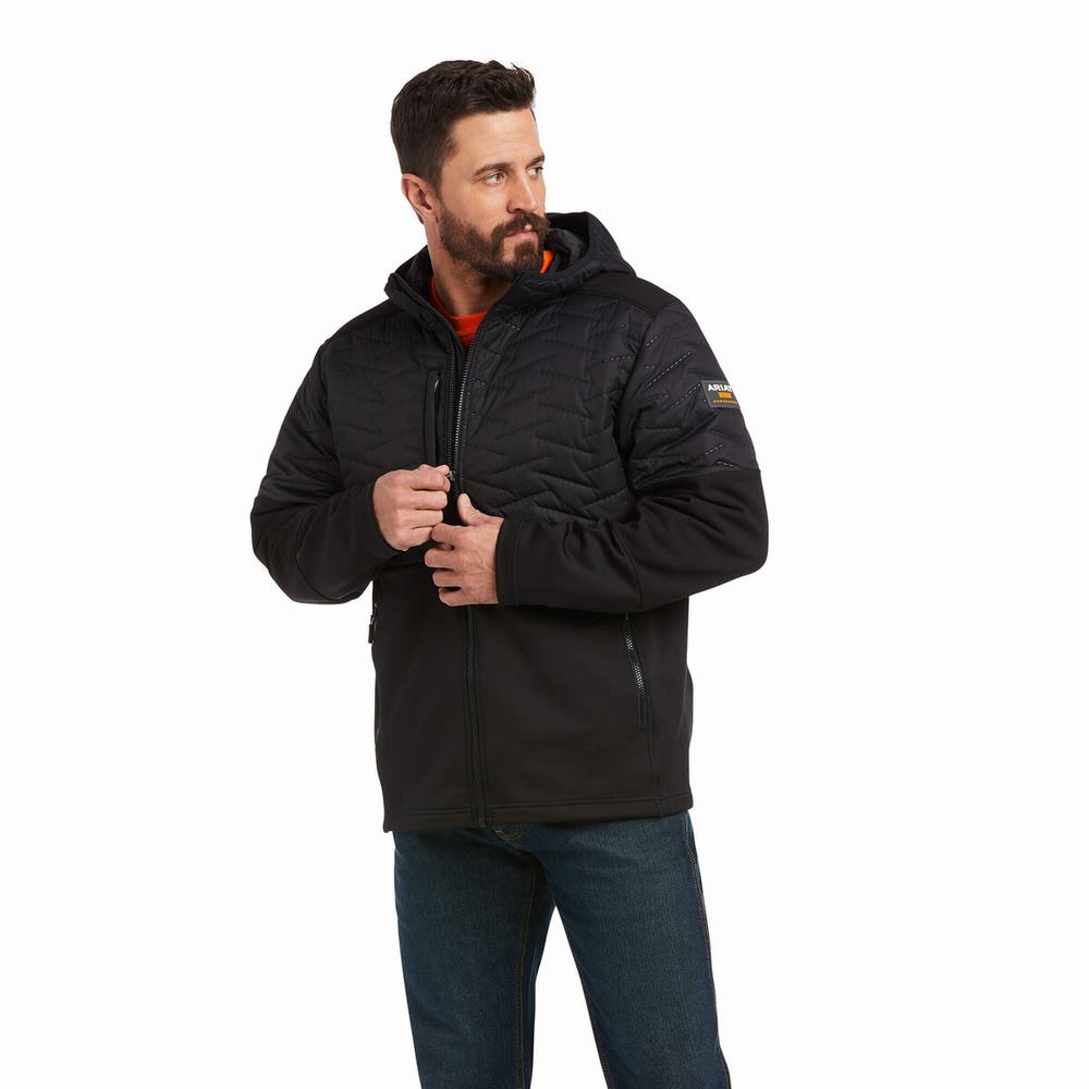 Black Ariat Rebar Cloud 9 Insulated Men\'s Jackets | UZKX47865