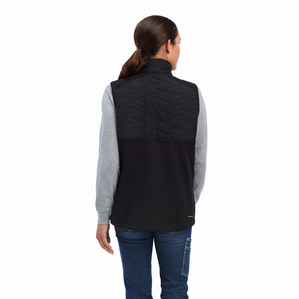 Black Ariat Rebar Cloud 9 Women's Vests | VBQN08941