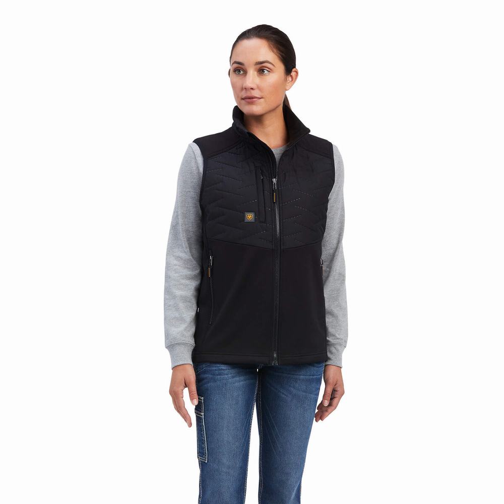 Black Ariat Rebar Cloud 9 Women\'s Vests | VBQN08941