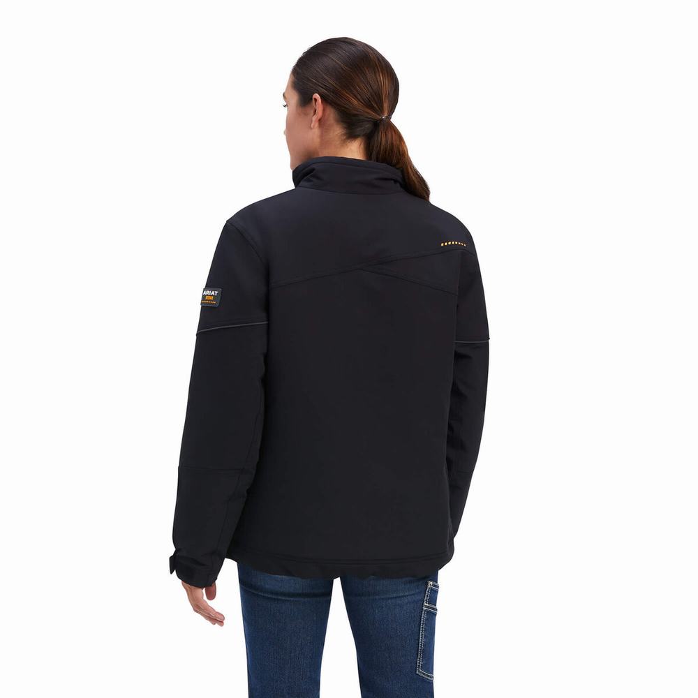 Black Ariat Rebar Dri-Tek DuraStretch Insulated Women's Jackets | TJIM84097