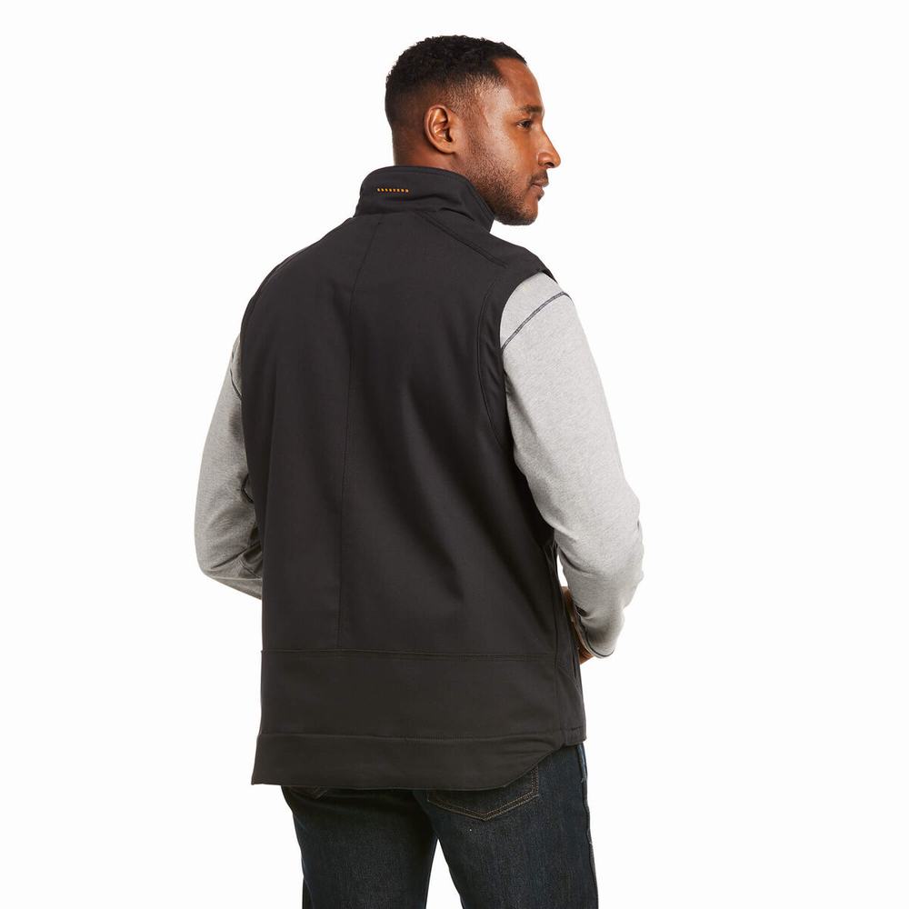 Black Ariat Rebar DuraCanvas Men's Jackets | LJFH74130