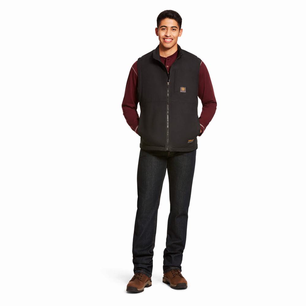 Black Ariat Rebar DuraCanvas Men's Jackets | LJFH74130