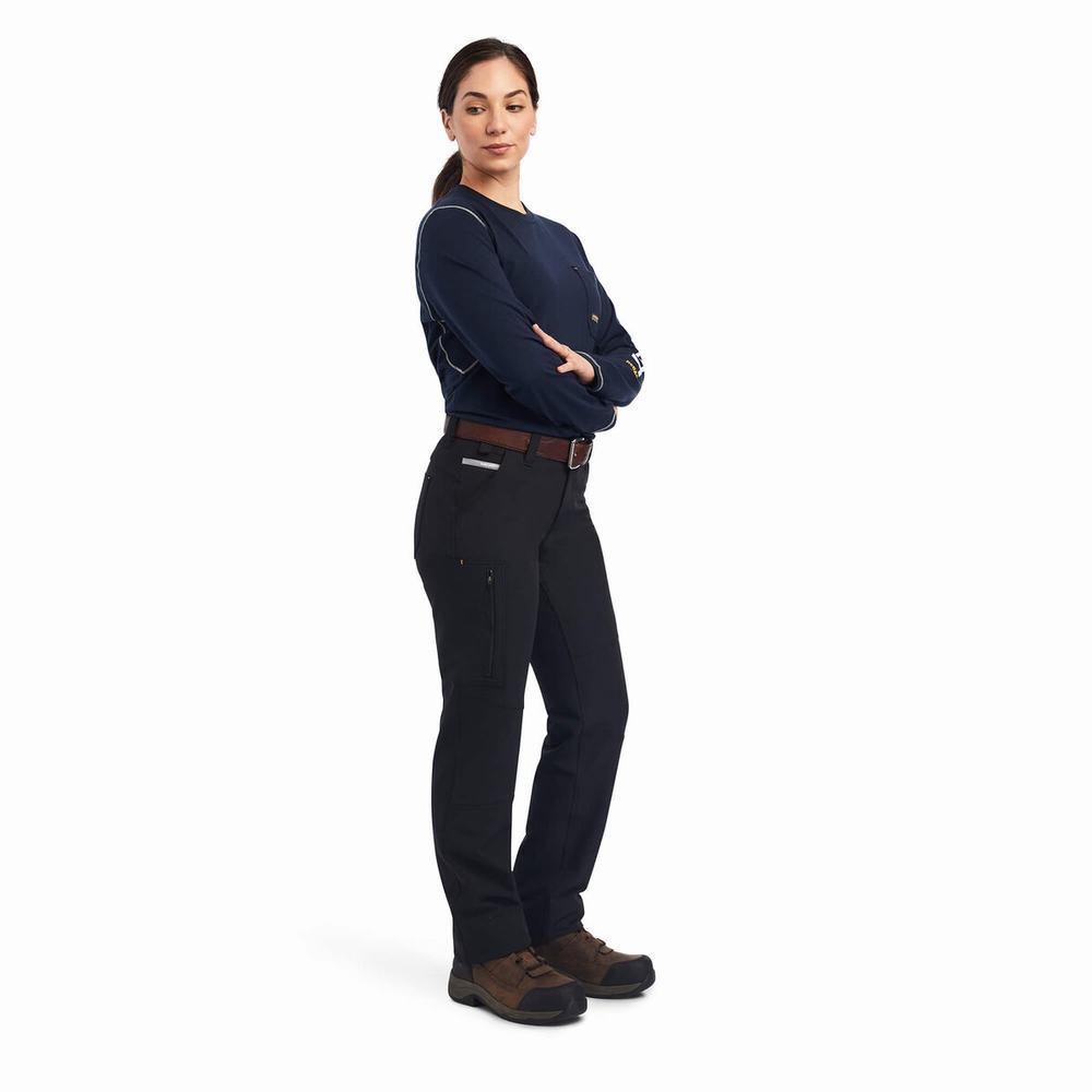 Black Ariat Rebar DuraStretch DriTEK Softshell Women's Pants | WVGM47692