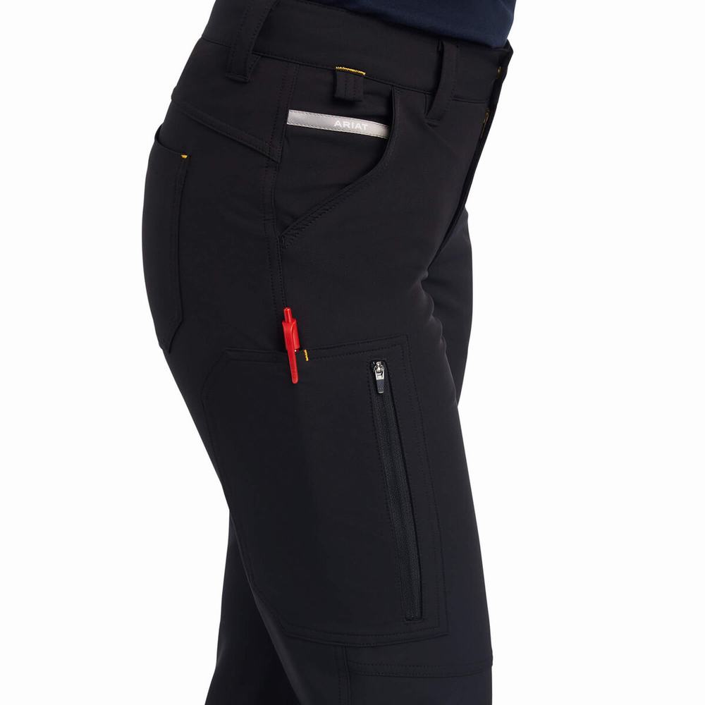 Black Ariat Rebar DuraStretch DriTEK Softshell Women's Pants | WVGM47692