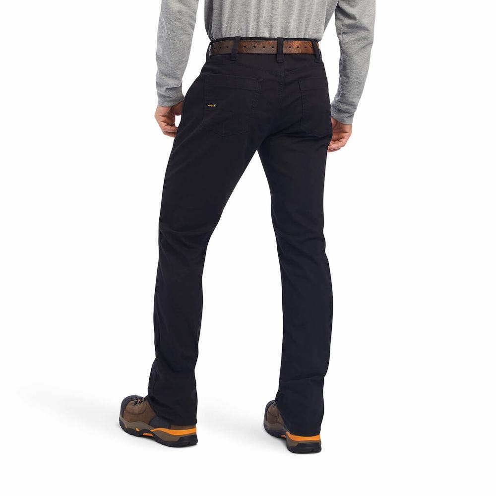 Black Ariat Rebar M4 Low Rise DuraStretch Made Tough Men's Pants | DOTL21045