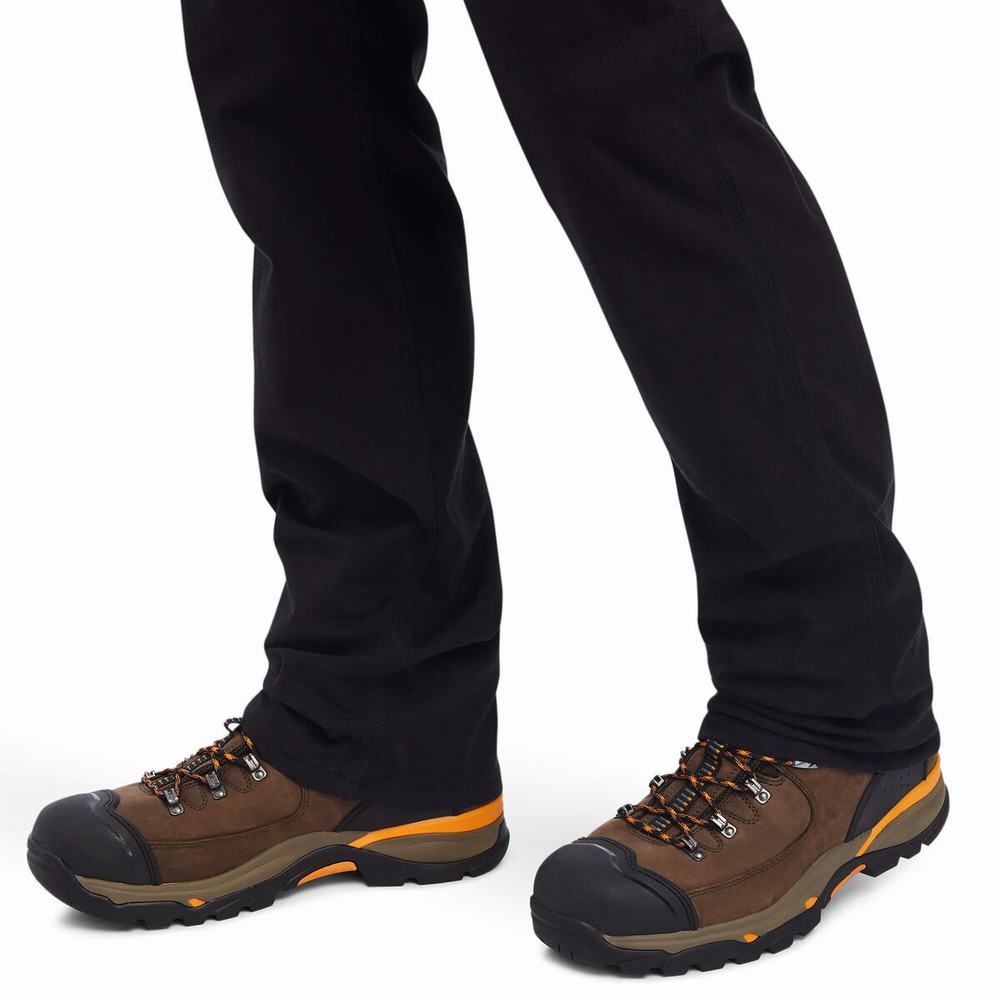 Black Ariat Rebar M4 Low Rise DuraStretch Made Tough Men's Pants | DOTL21045