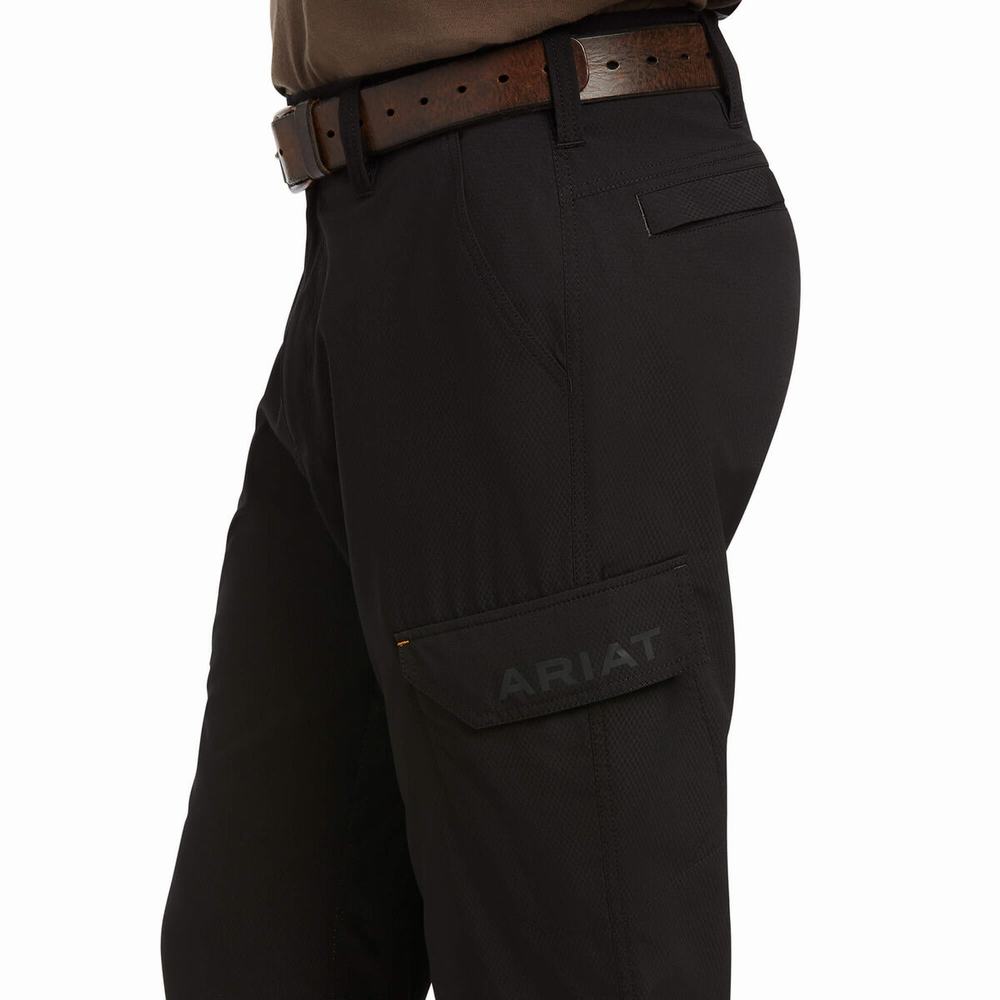 Black Ariat Rebar M5 Flow Ultralight Leg Men's Pants | EXNH24081