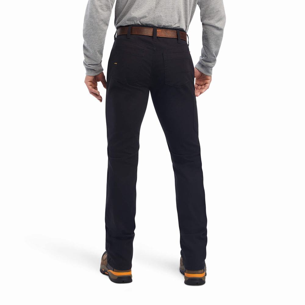 Black Ariat Rebar M7 DuraStretch Made Tough Men's Pants | BLVX38794