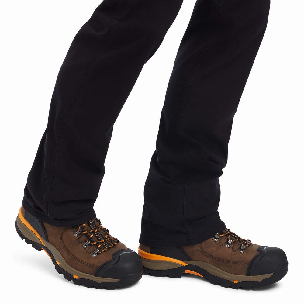 Black Ariat Rebar M7 DuraStretch Made Tough Men's Pants | BLVX38794