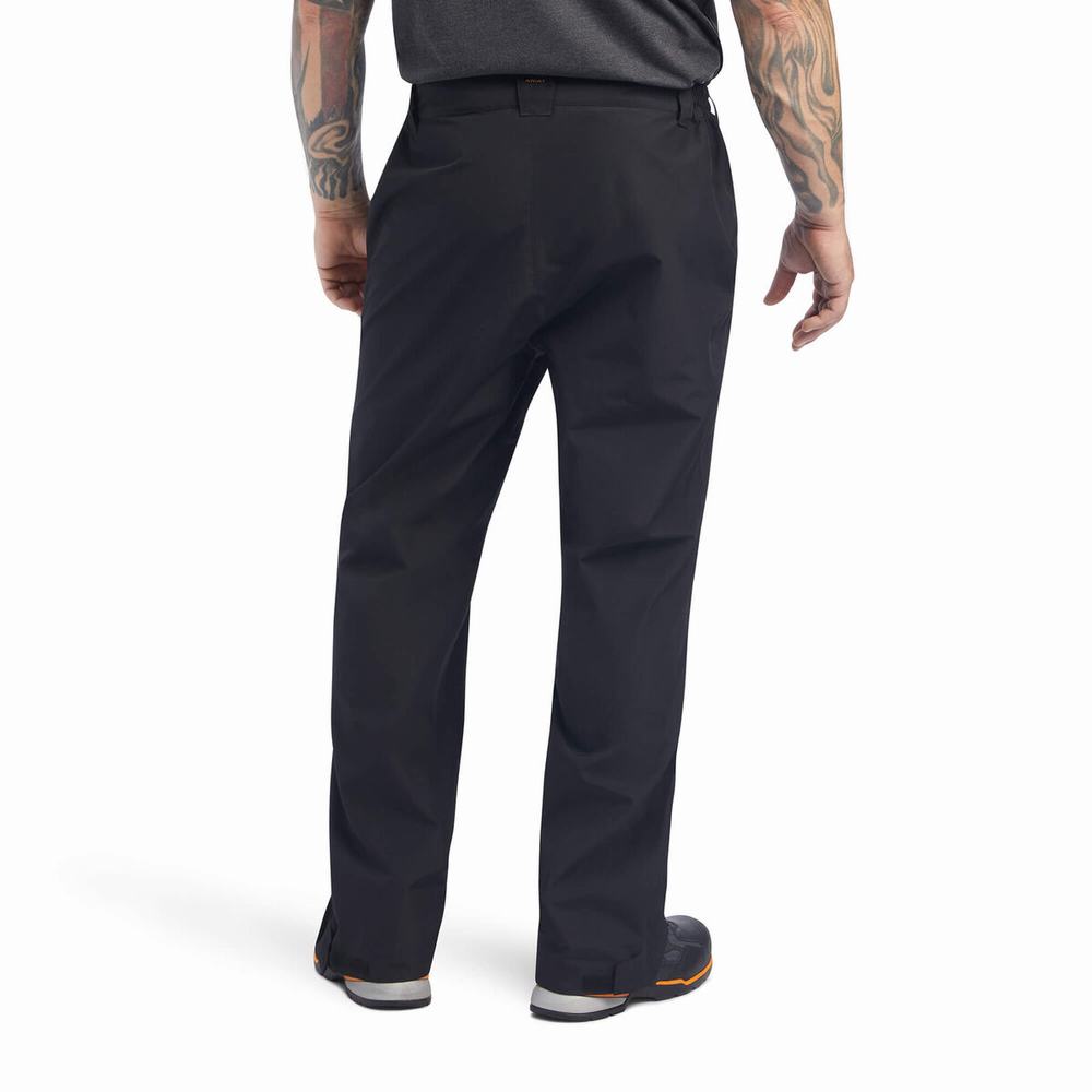 Black Ariat Rebar Stormshell Waterproof Men's Pants | SPRO24038