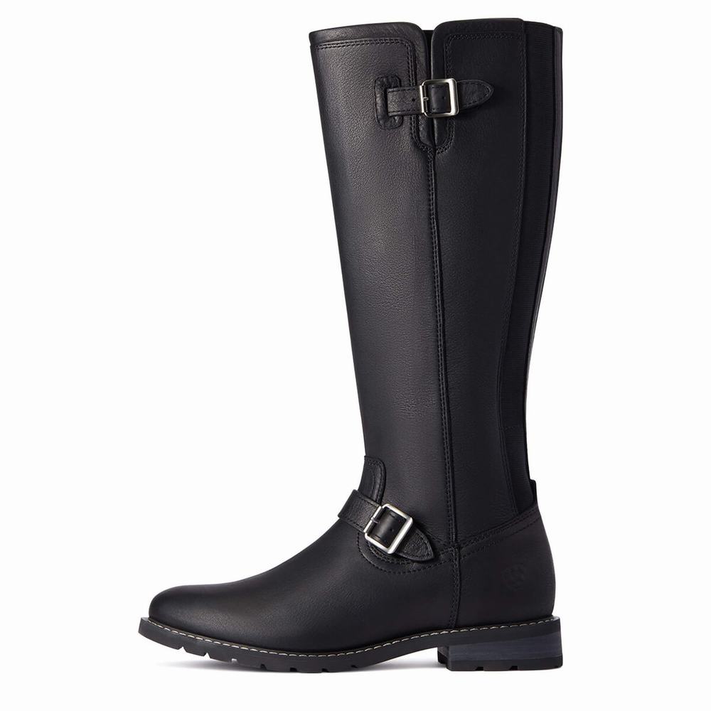 Black Ariat Sadie Waterproof Women's Dress Boots | HMZC37695