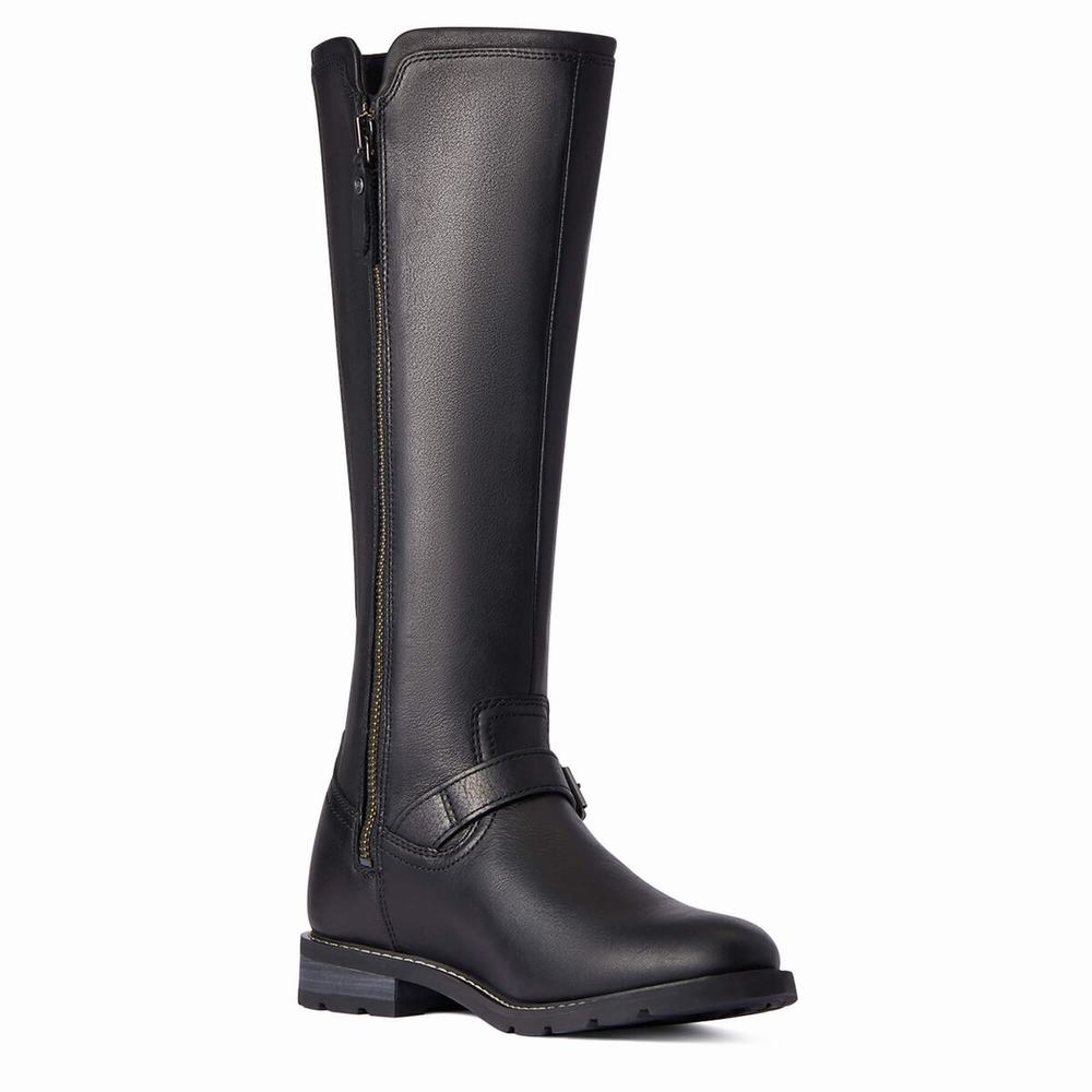 Black Ariat Sadie Waterproof Women's Dress Boots | HMZC37695