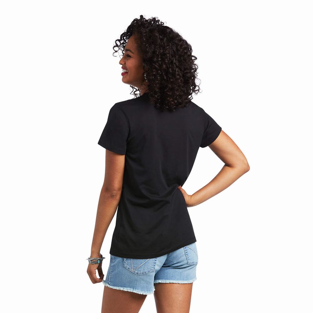 Black Ariat Serape Style Women's Tops | QNZC18392