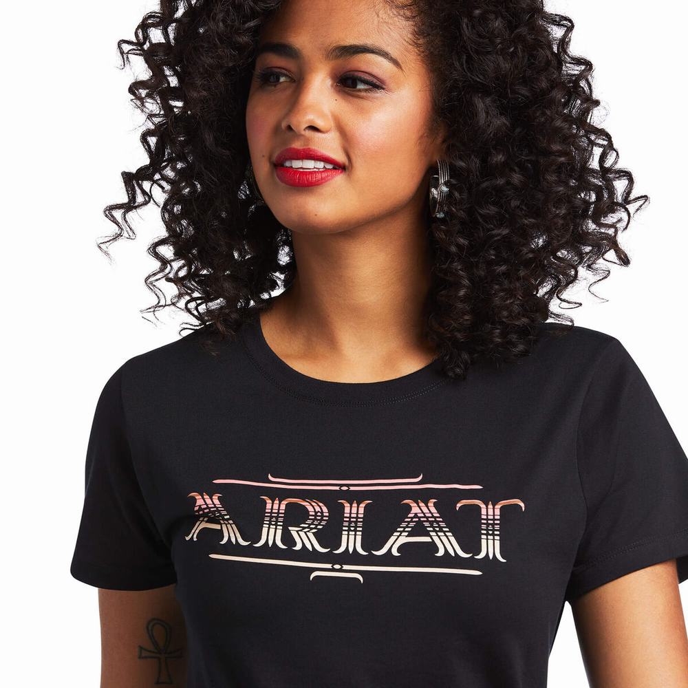 Black Ariat Serape Style Women's Tops | QNZC18392